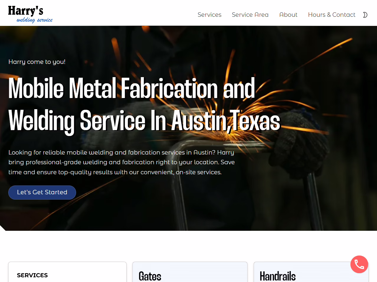 Screenshot [harryswelding.com]